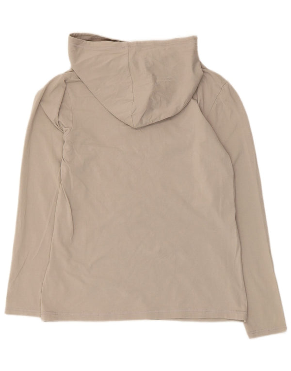 Ellesse Mädchen-Oberteil mit Kapuze und Grafik, langärmlig, 15–16 Jahre, XL, Beige, Baumwolle