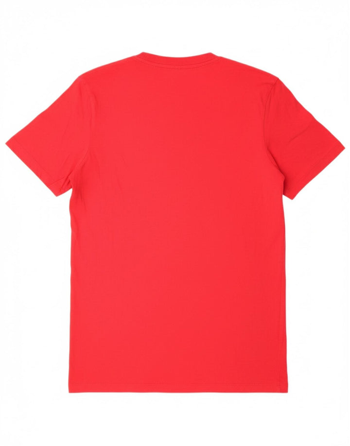 JACK & JONES Mens Graphic T-Shirt Top Large Red Cotton