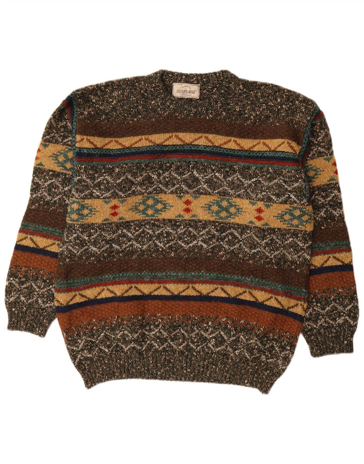Suspence Herren-Pullover mit Rundhalsausschnitt IT 50 Medium Mehrfarbig Fair Isle