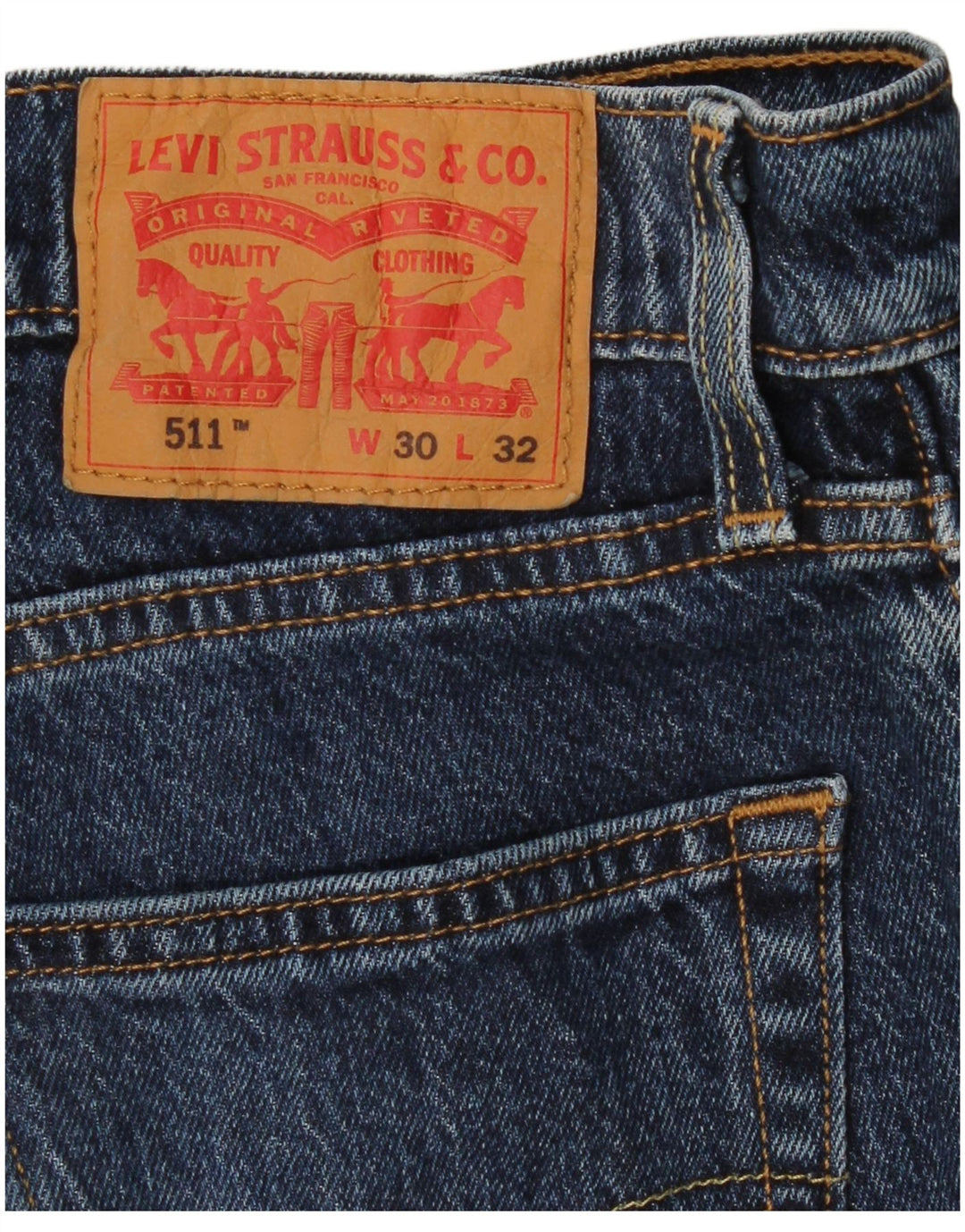 LEVI'S Herren 511 Slim Jeans W30 L28 Blaue Baumwolle