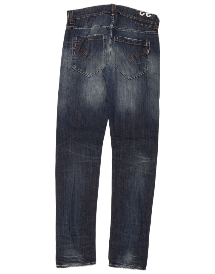 DONDUP Herren Straight Jeans W33 L33 Marineblaue Baumwolle