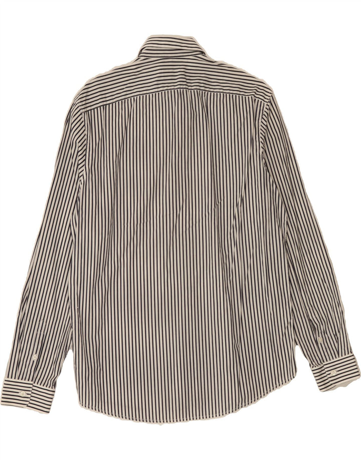 GAP Mens Shirt Medium White Striped Cotton Vintage Gap and Second-Hand Gap from Messina Hembry 