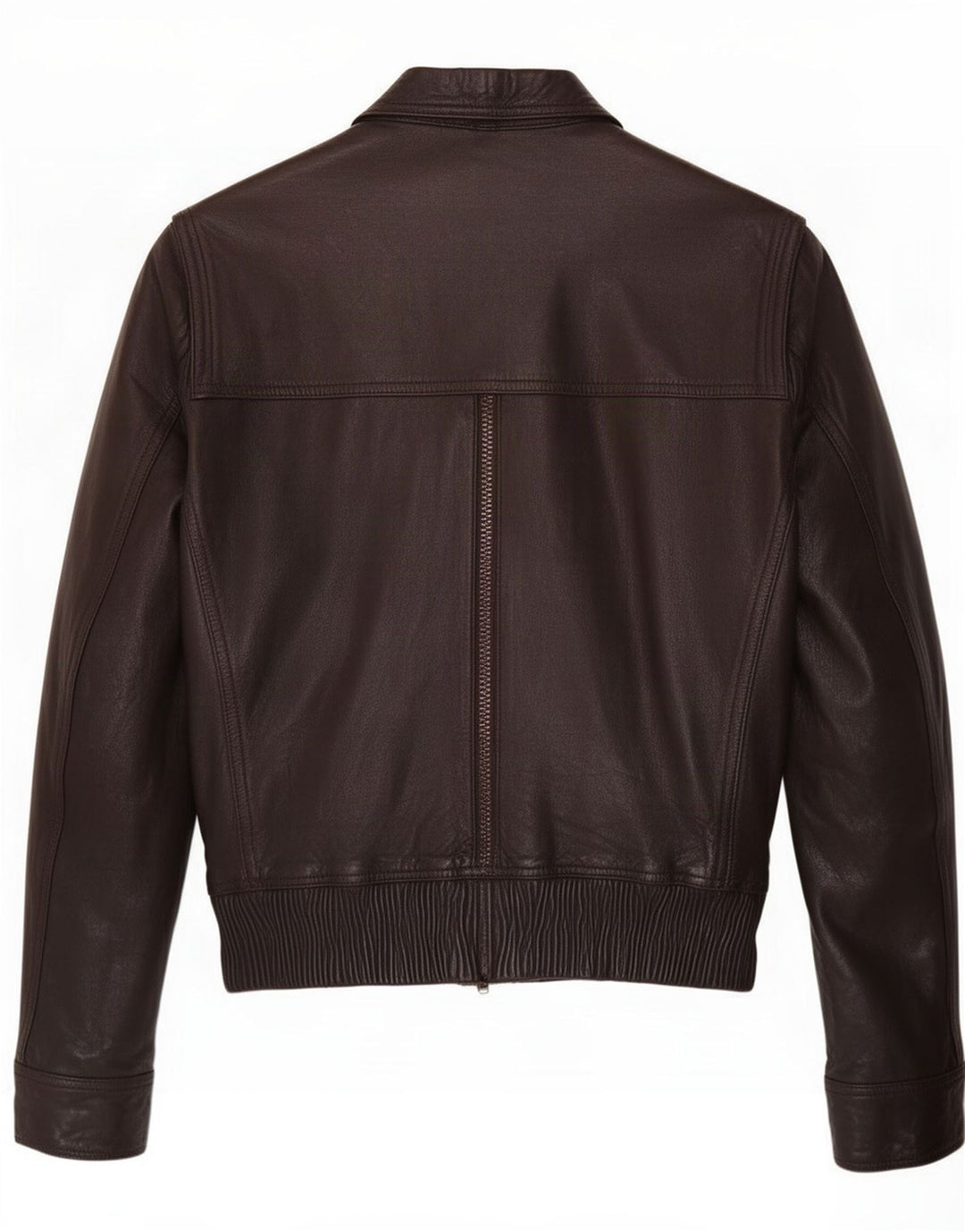 Vintage Damen Crop Lederjacke IT 52 2XL Braun