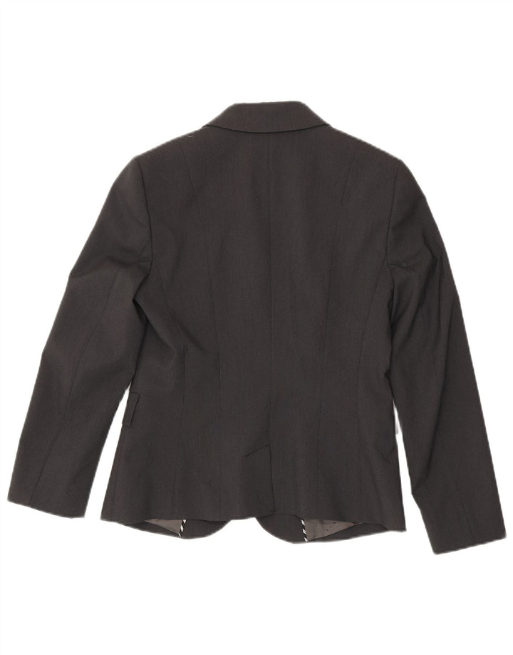 Sisley Damen 2-Knopf-Blazerjacke IT 42 Mittelgraues Polyester