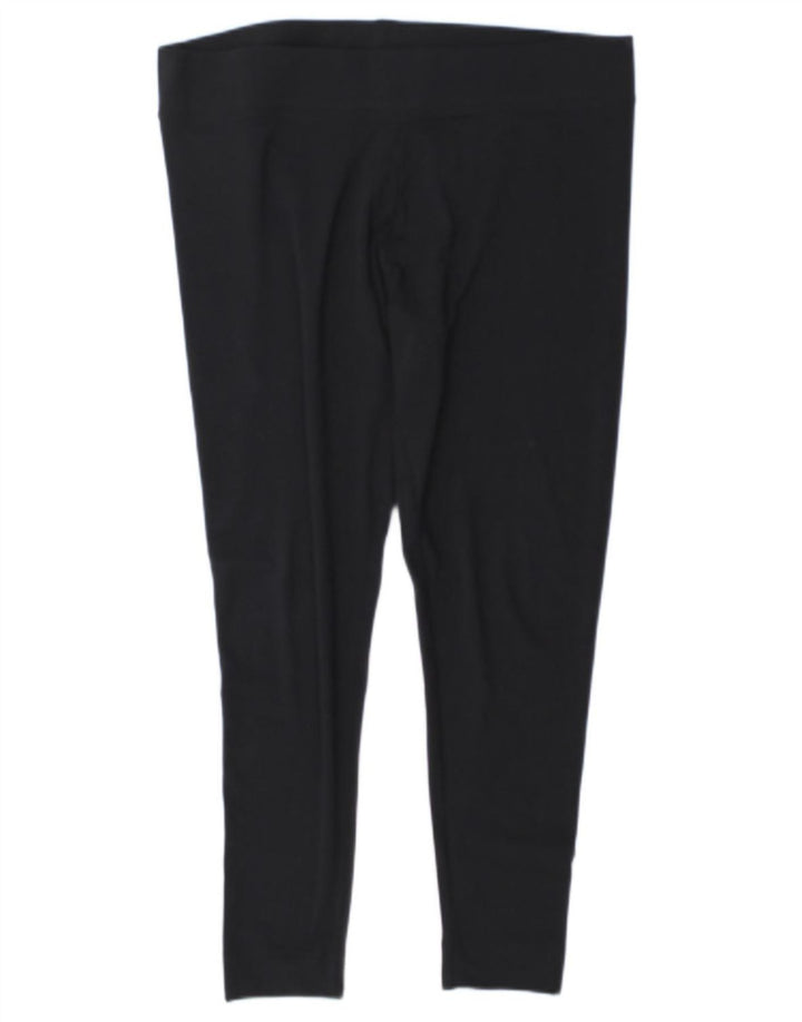 Marks & Spencer Damen Leggings UK 18 XL Schwarz Baumwolle