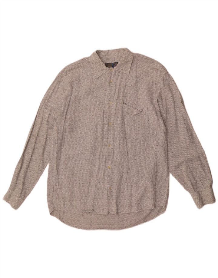 Mac Fashion Herrenhemd Mittelgrau gestreift