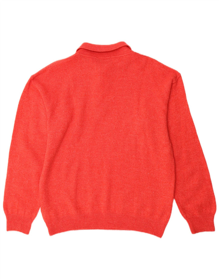Viky Tricot Herren-Pullover mit Rollkragen, mittelrote Wolle