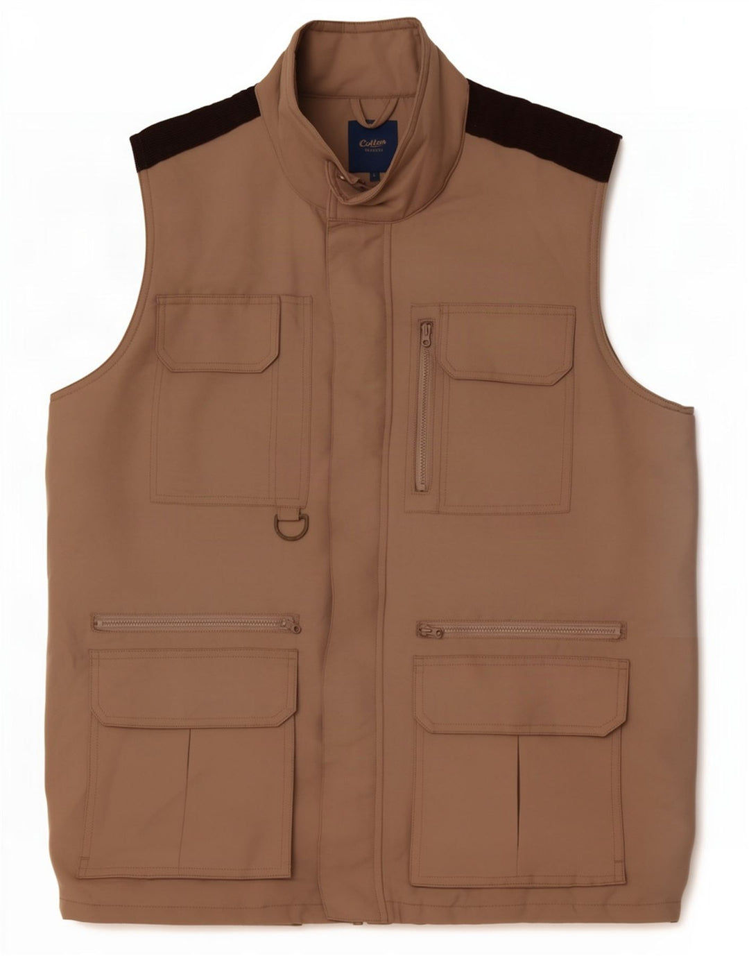 Cotton Traders Utility-Weste für Herren, UK 40, groß, Beige, Farbblock-Polyester