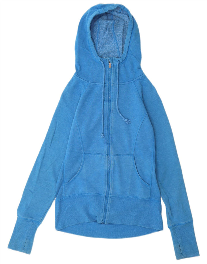 Reebok Damen Zip Hoodie Pullover UK 10 Small Blau