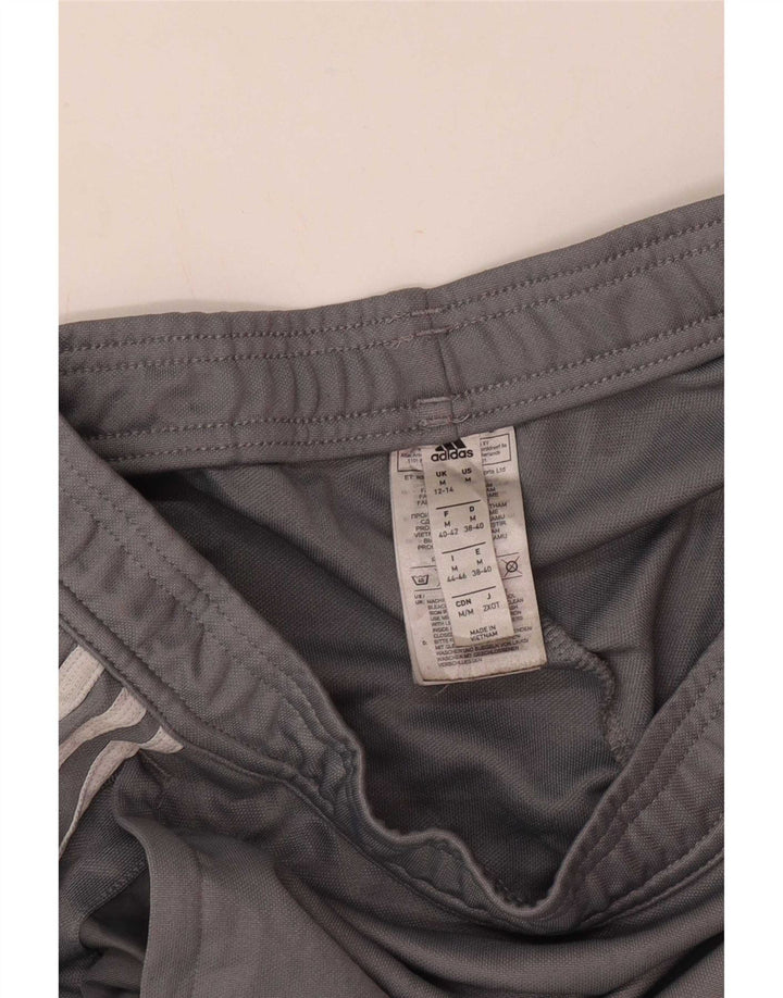 Adidas Damen Trainingshose UK 12/14 Mittelgraues Polyester