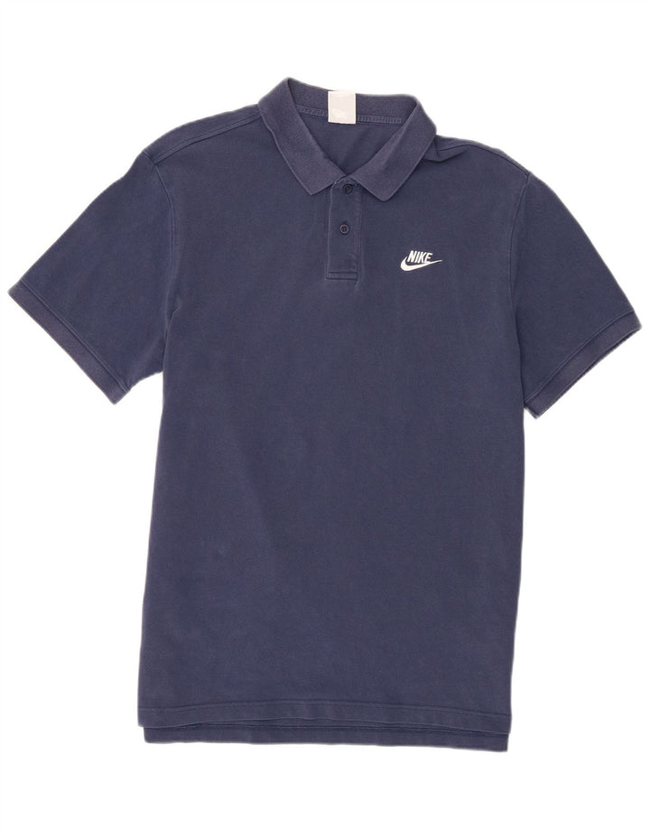 Nike Herren-Poloshirt, große blaue Baumwolle