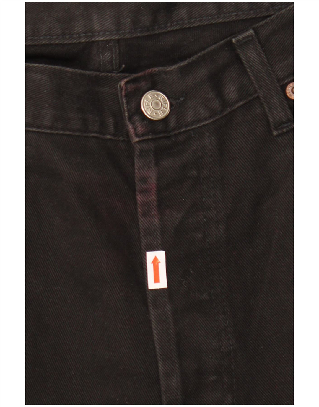 Rifle Damen Straight Jeans W36 L34 Schwarze Baumwolle