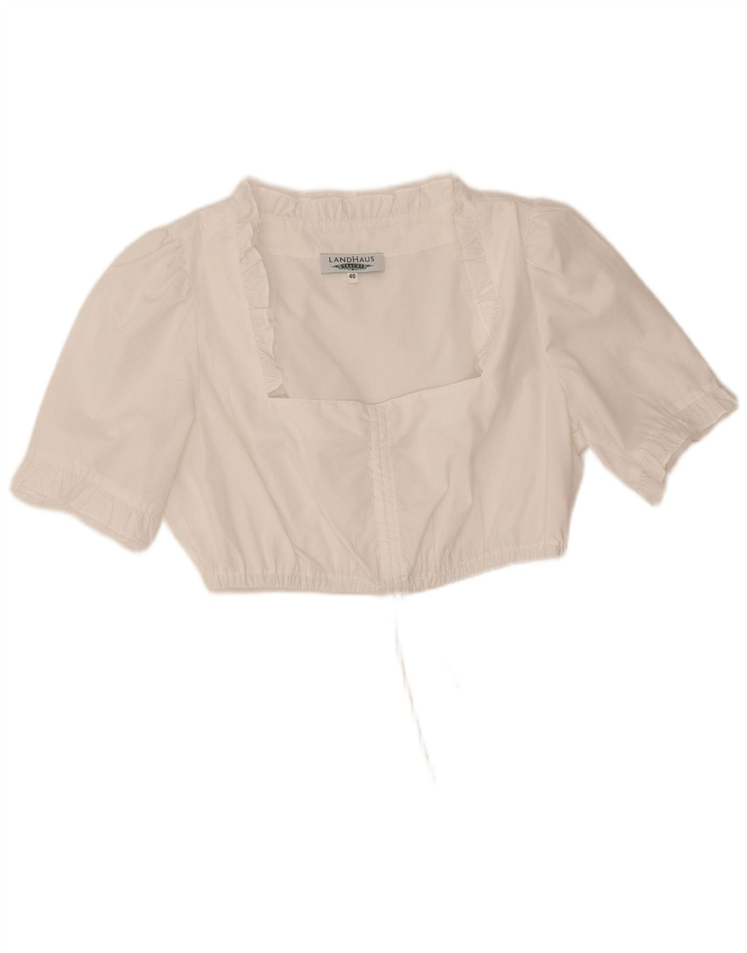 Landhaus Damen Crop Top EU 40 Mittelweißes Polyester