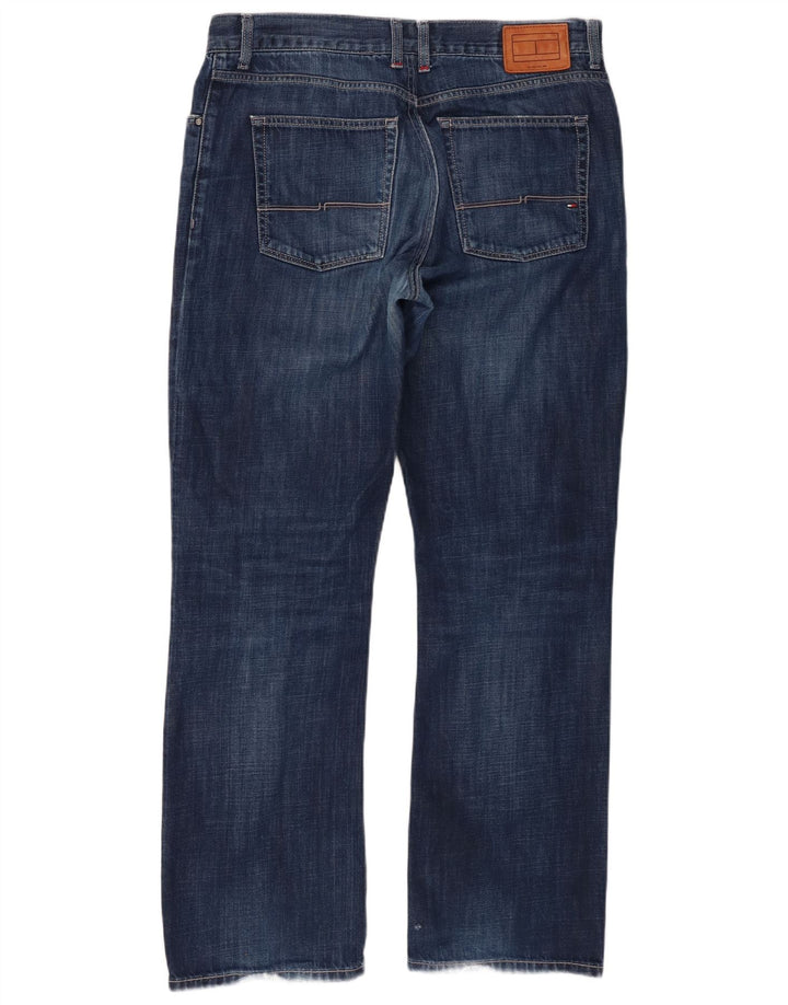 Tommy Hilfiger Herren Straight Jeans W36 L32 Blaue Baumwolle