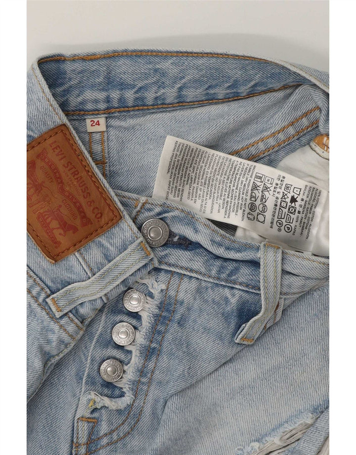 Levi's Damen Distressed Denim Shorts W24 XS Blaue Baumwolle