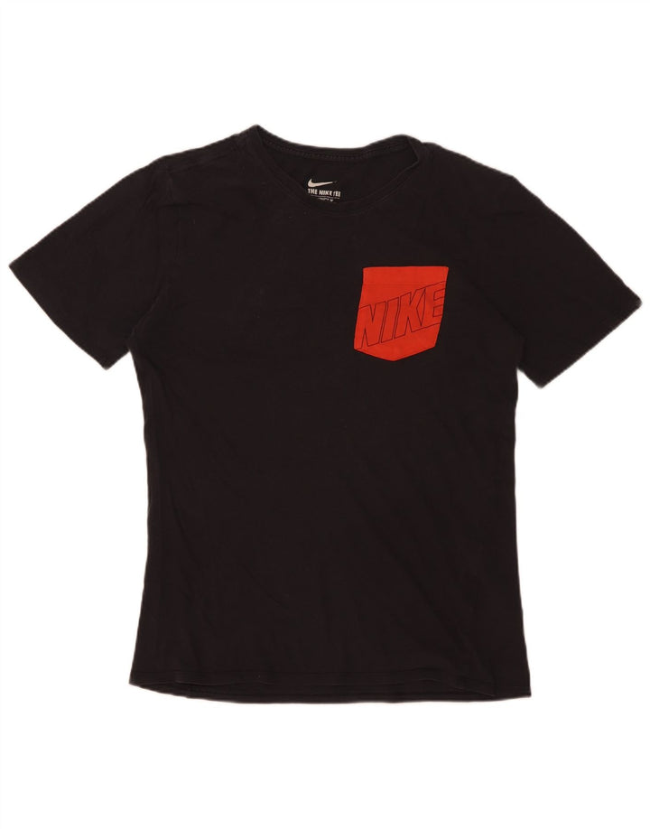 Nike Herren-T-Shirt mit sportlichem Schnitt und Grafik, Größe S, Schwarz, Baumwolle