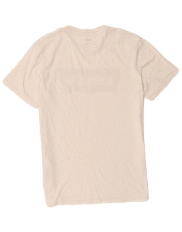 Levi's Herren-T-Shirt mit Grafik, Größe L, aus weißer Baumwolle