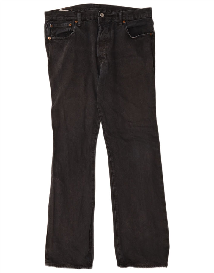 LEVI'S Herren Straight Jeans W34 L32 Schwarze Baumwolle