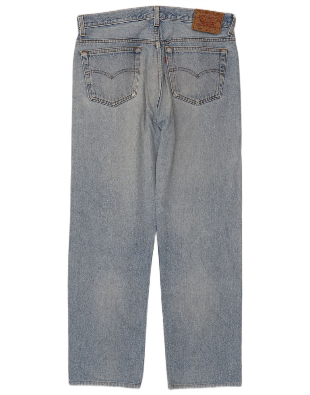 Levi's Herren 501 Distressed Straight Jeans W34 L29 Blaue Baumwolle