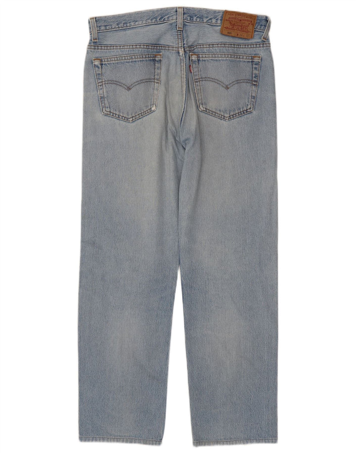 Levi's Herren 501 Distressed Straight Jeans W34 L29 Blaue Baumwolle