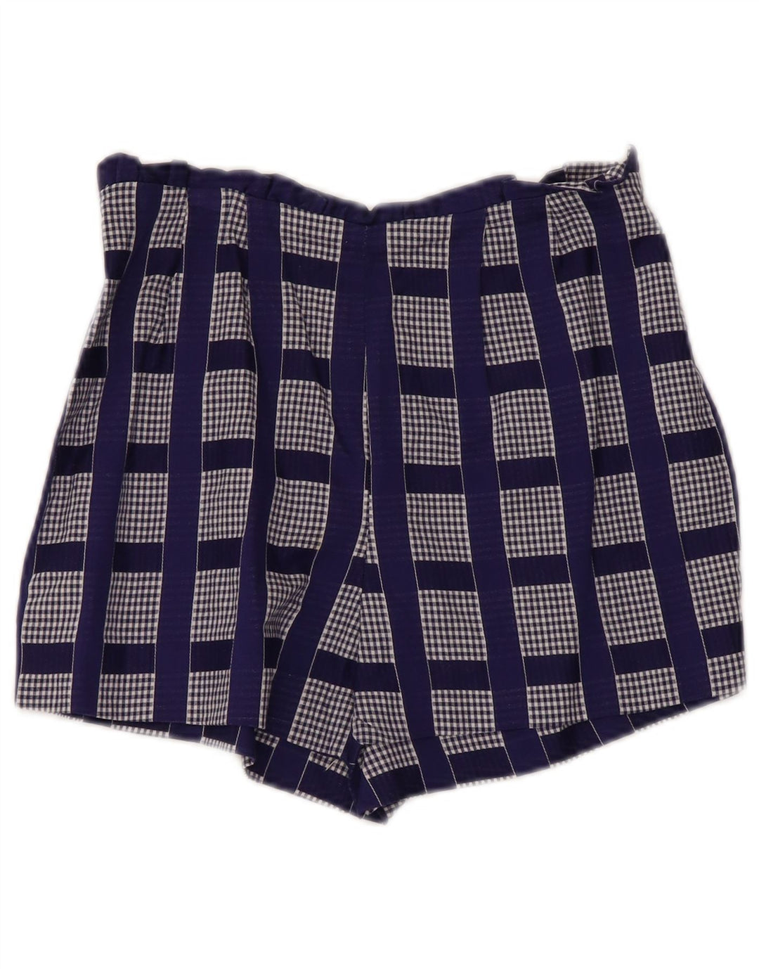 Vintage Damen 2-teiliges Set UK 2 2XS Blau kariert