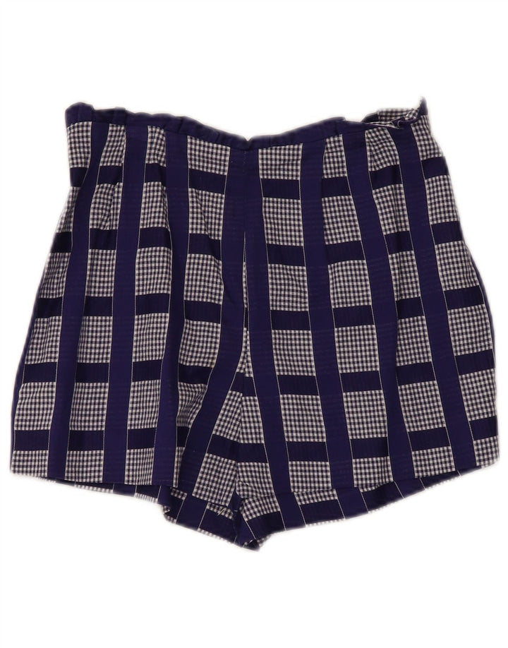 Vintage Damen 2-teiliges Set UK 2 2XS Blau kariert