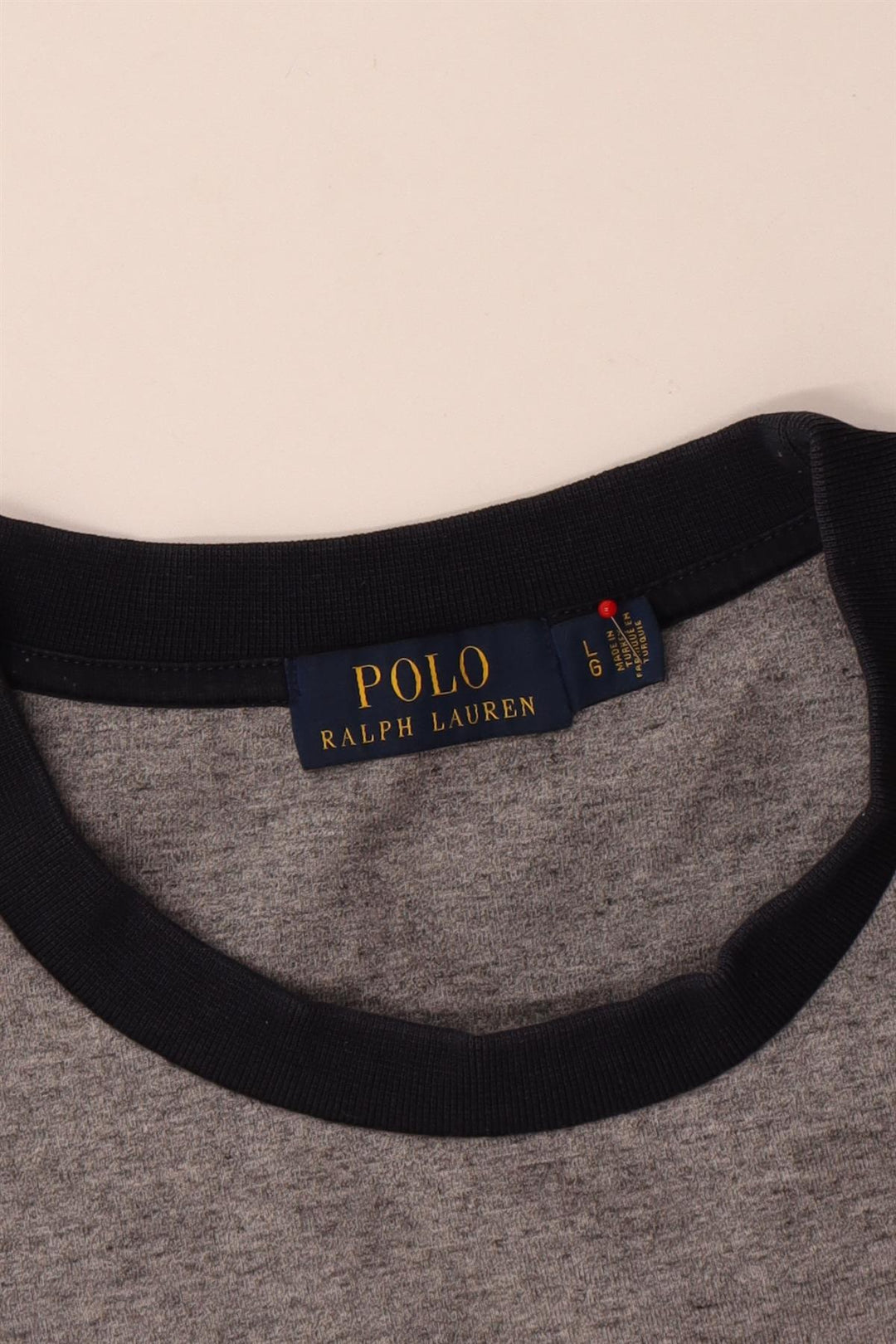 Polo Ralph Lauren Herren-Sweatshirt-Pullover, großes graues Colourblock-Polyester