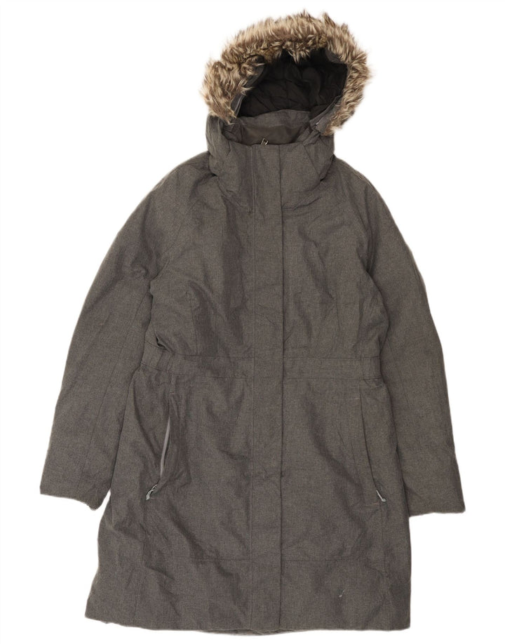 The North Face Wattierter Damenmantel mit Kapuze, UK 16, Größe L, Grau, Polyester