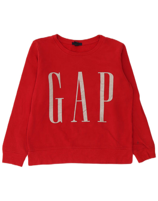 Gap Grafik-Sweatshirt für Damen, UK 14, mittelrote Baumwolle