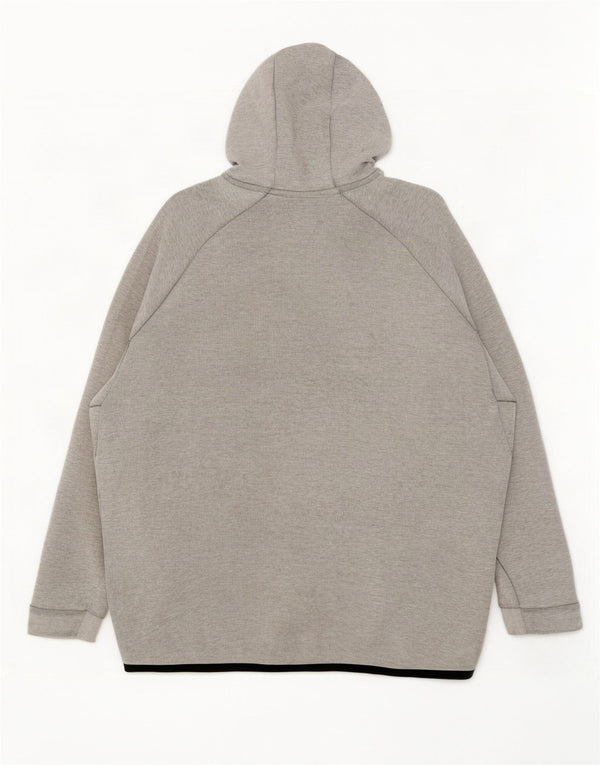 Nike Herren-Kapuzenpullover mit Reißverschluss, XL, graue Baumwolle