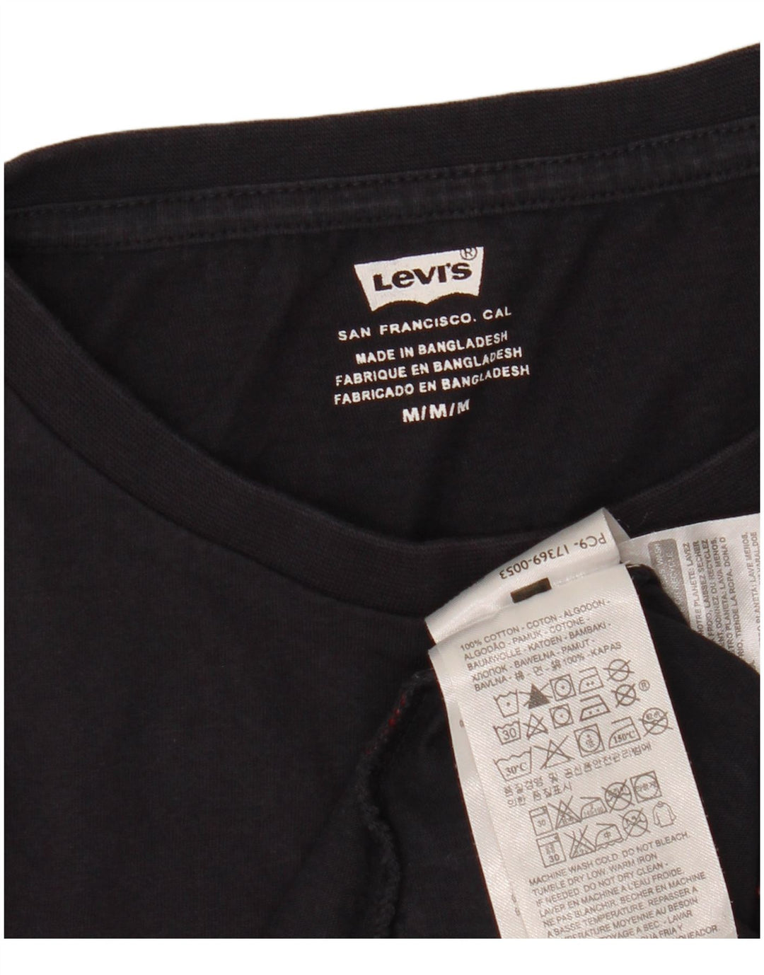 LEVI'S Damen Grafik-T-Shirt-Oberteil UK 12 Medium Marineblau Baumwolle
