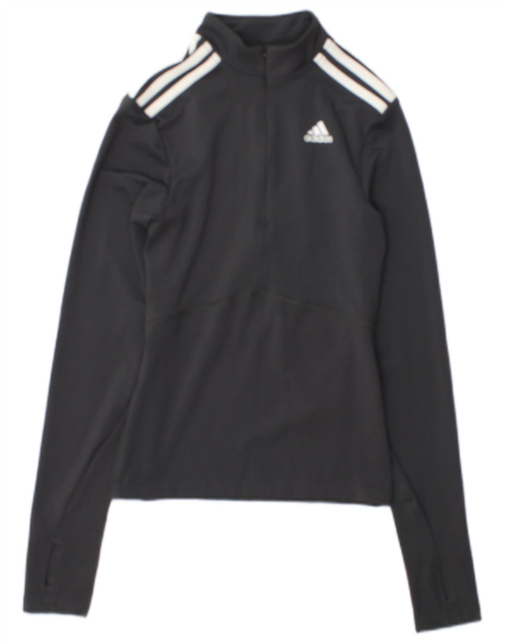 Adidas Damen-Trainingsanzug mit Reißverschluss, Pullover, UK, 4/6, XS, Grau, Farbblock