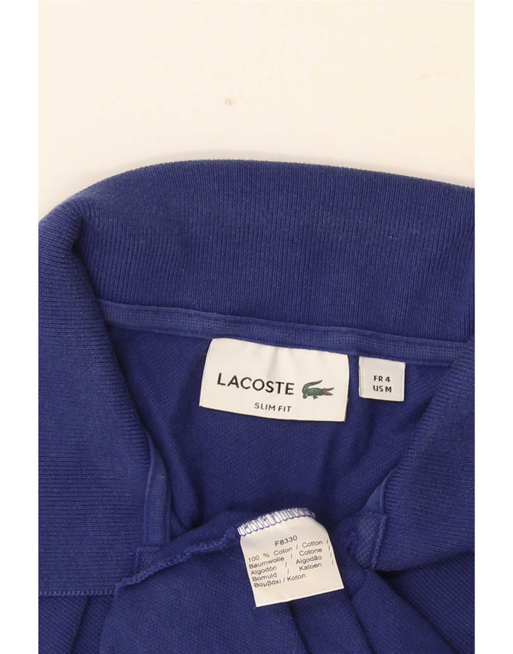 Lacoste Herren Slim Fit Poloshirt Größe 4 Mittelblaue Baumwolle
