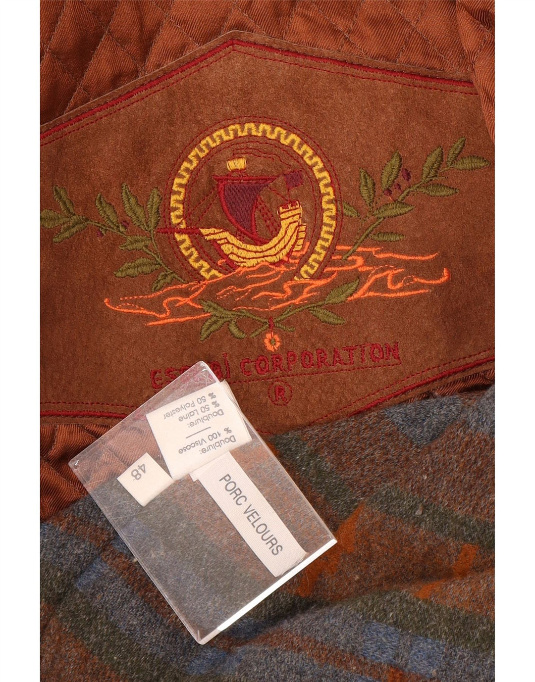 Vintage Herren Wildlederjacke IT 48 Mittelbraunes Wildleder