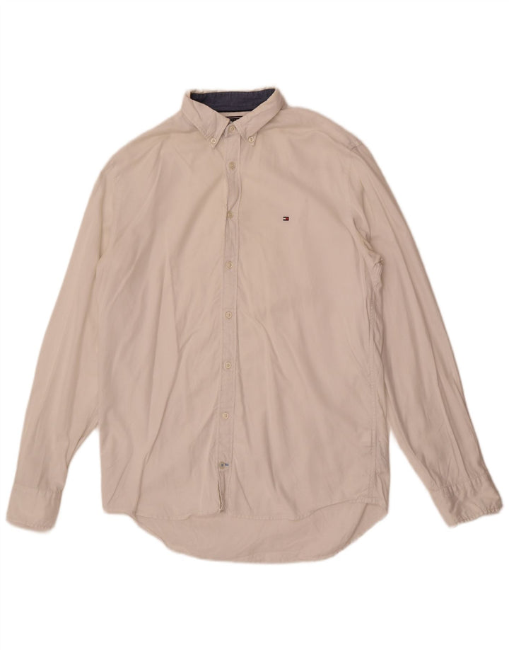 Tommy Hilfiger Herren New York Fit Hemd mittelweiße Baumwolle