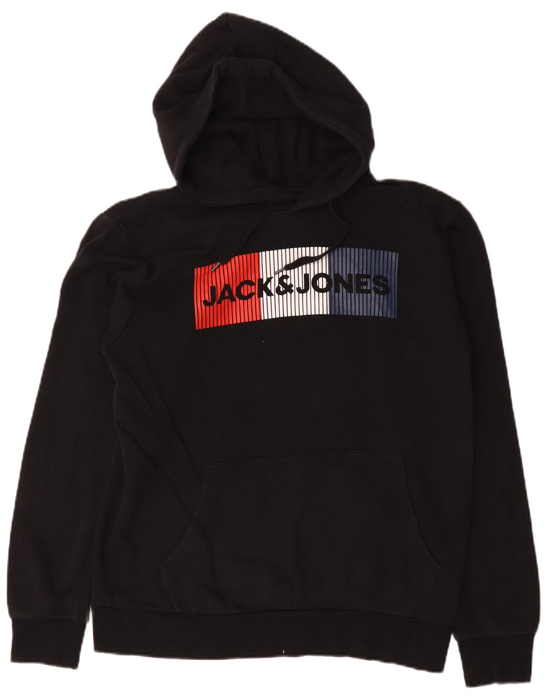 Jack & Jones Herren-Kapuzenpullover mit Grafik, mittelschwarz, Baumwolle