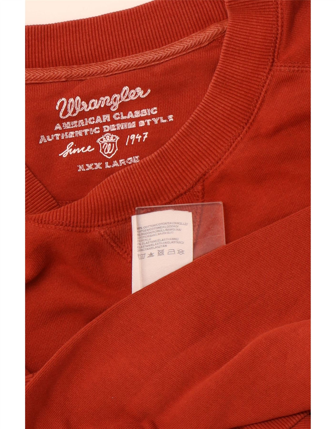 WRANGLER Herren Sweatshirt Pullover 3XL Orange Baumwolle