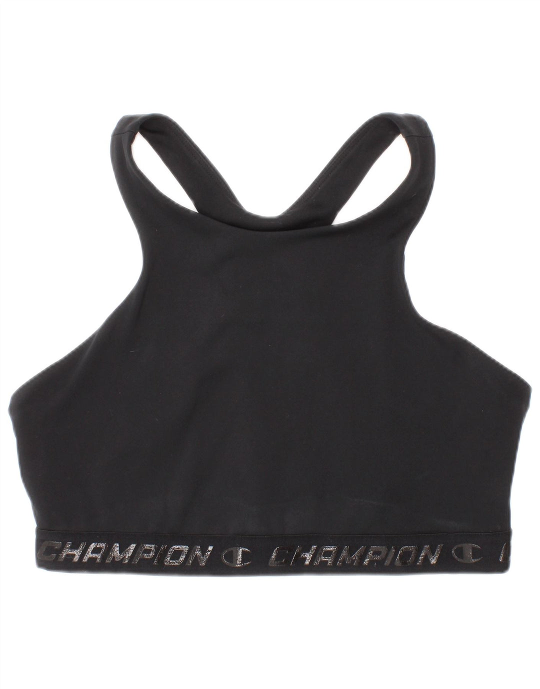 Champion Damen Sport-BH mit Grafik, Medium, Schwarz, Sport