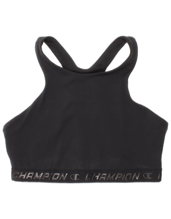 Champion Damen Sport-BH mit Grafik, Medium, Schwarz, Sport