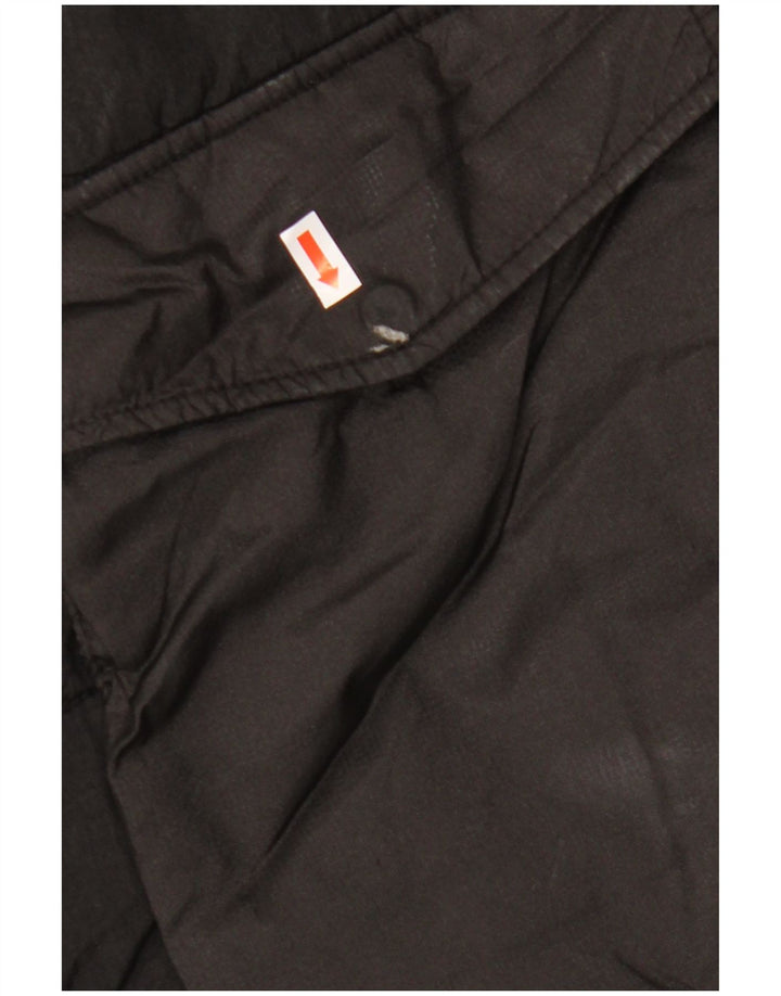 JACK & JONES Wattierte Herrenjacke mit Kapuze, UK 40, Größe L, schwarzes Nylon