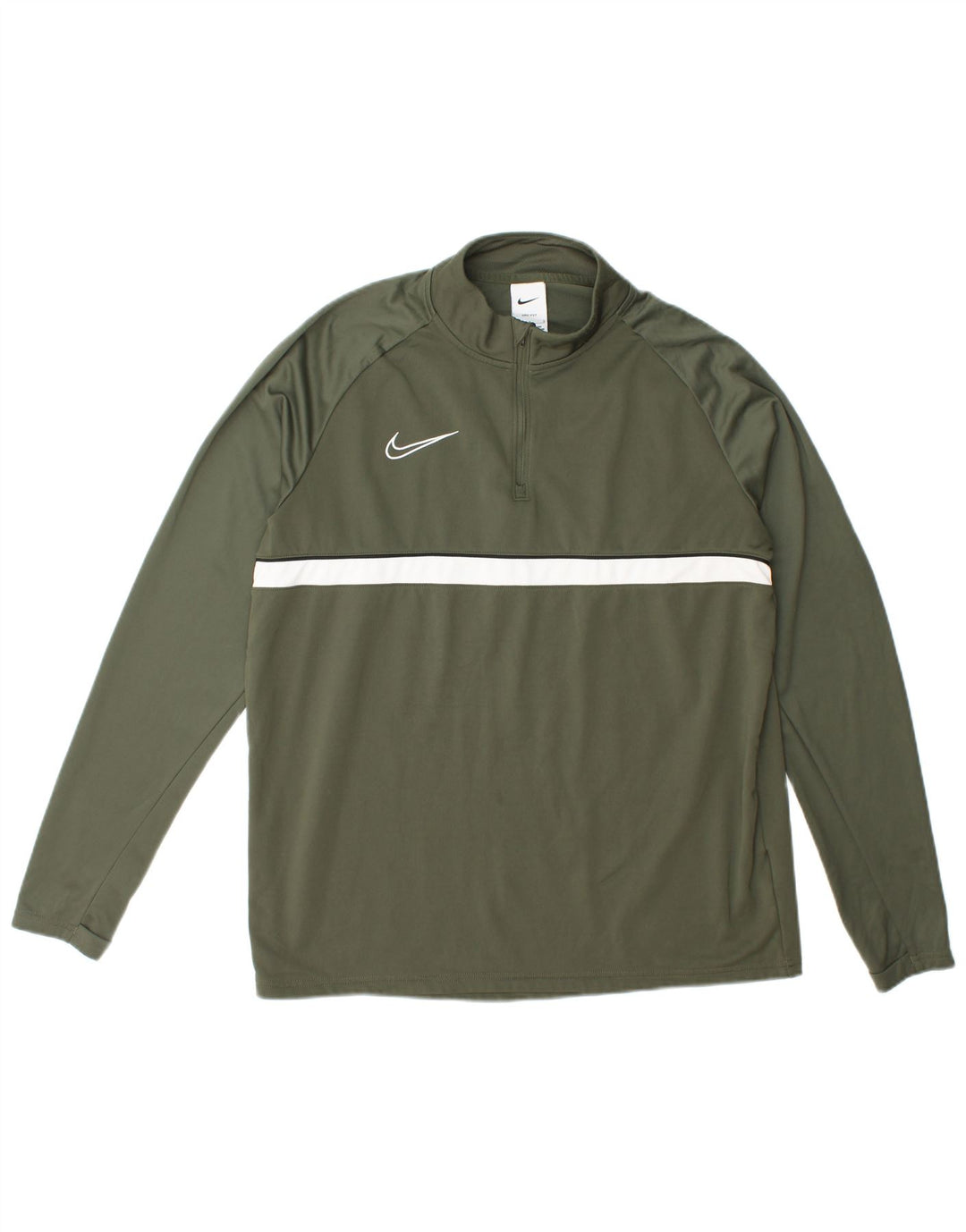 Nike Herren Dri Fit Pullover-Trainingsanzugoberteil mit Reißverschluss, Größe L, grün, Polyester