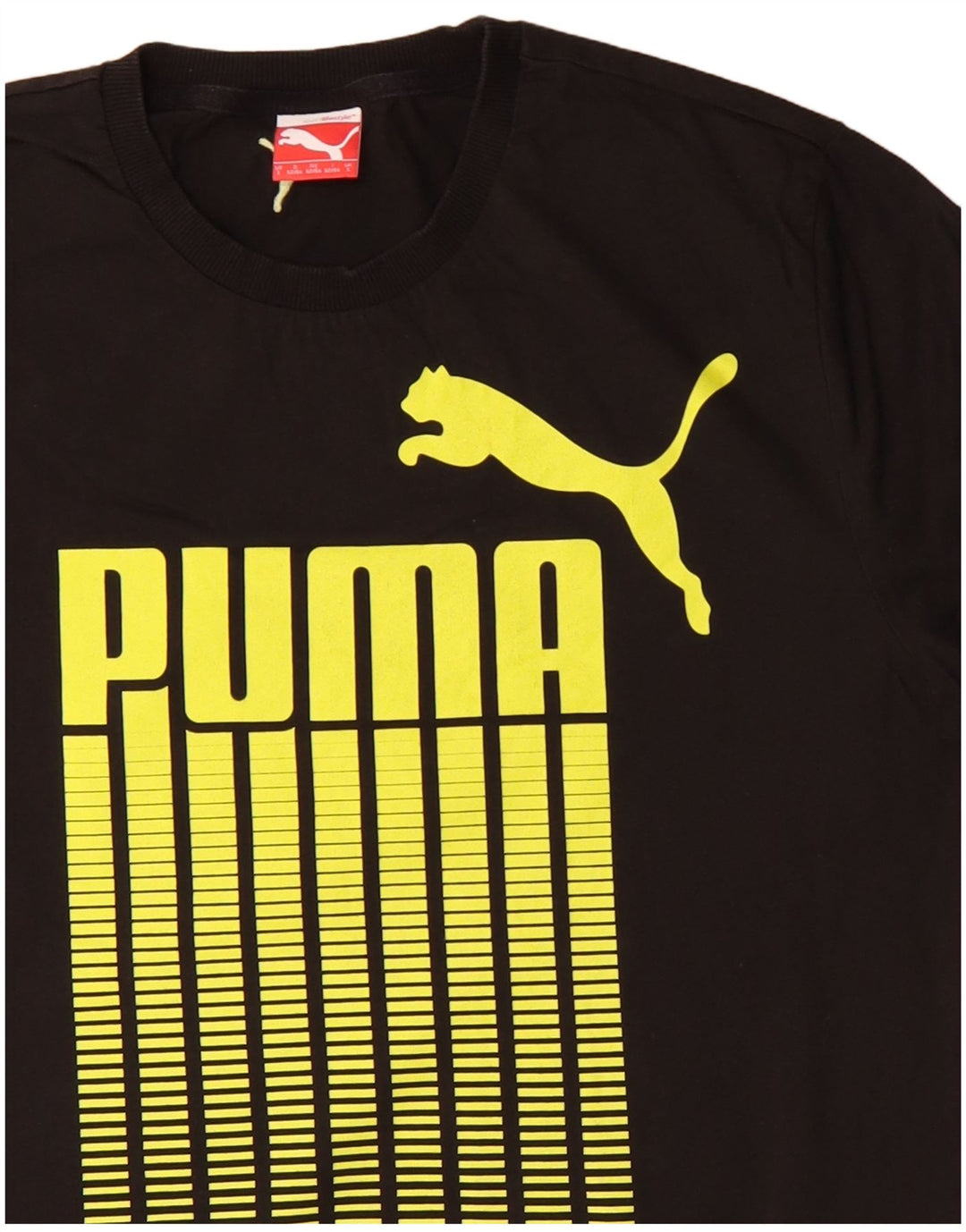 Puma Herren T-Shirt mit Grafik, groß, aus schwarzer Baumwolle