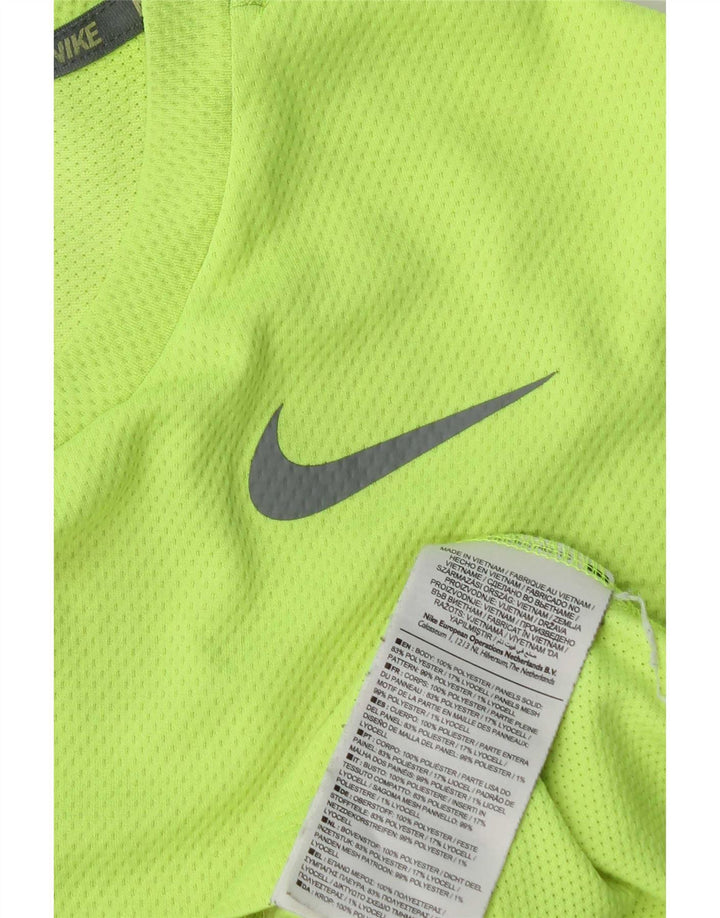 Nike Herren Dri Fit T-Shirt-Oberteil Mittelgrünes Farbblock-Polyester