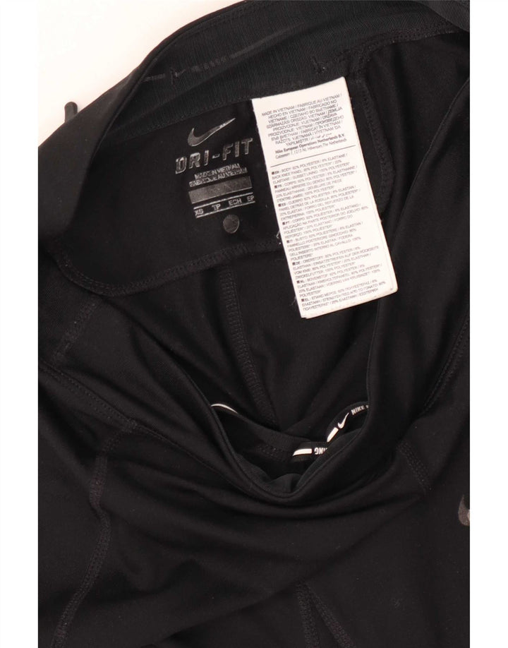 Nike Damen Dri Fit Leggings UK 4 XS Schwarz Polyester
