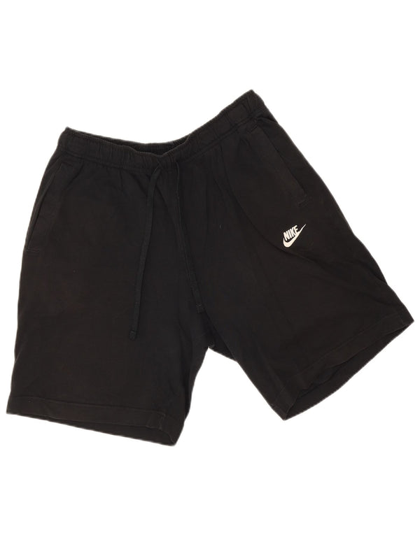 Nike Herren-Sportshorts, mittelgroß, schwarze Baumwolle