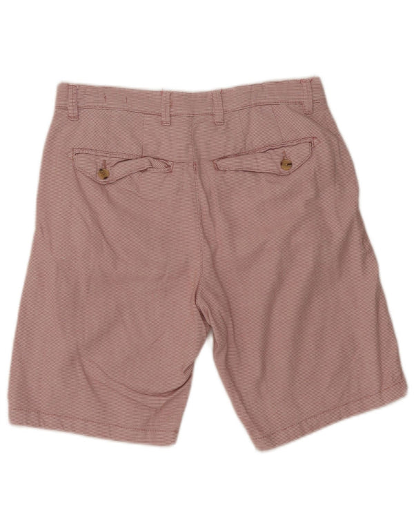 Zara Herren Chinoshorts EU 38 Small W30 Rote geometrische Baumwolle