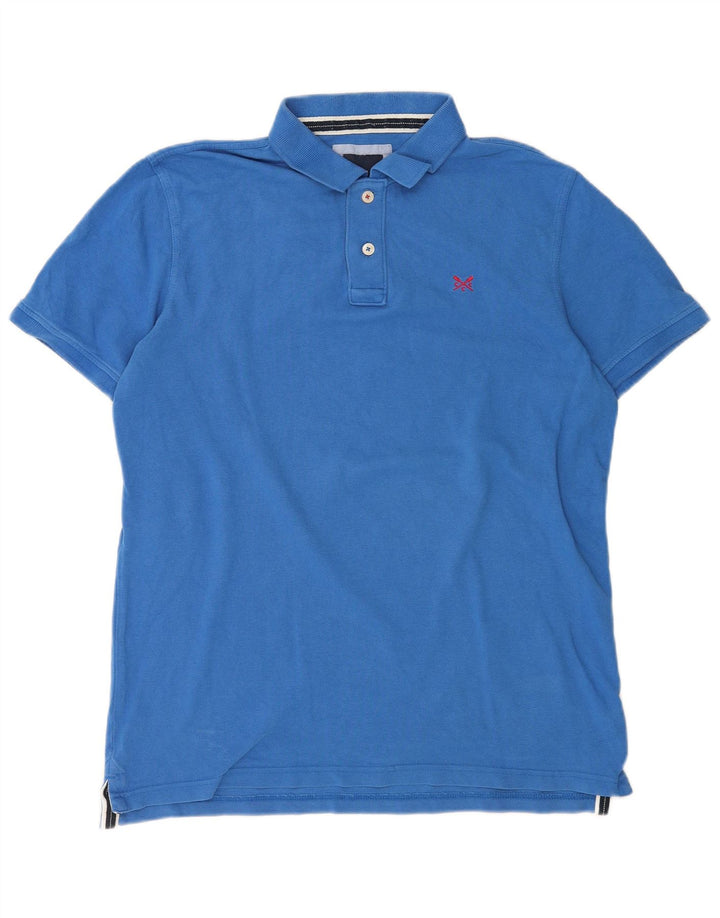 Crew Clothing Herren-Poloshirt, groß, blaue Baumwolle