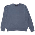 JAMES PRINGLE Herren-Pullover mit Rundhalsausschnitt, entspannte Passform, mittelblaue Baumwolle