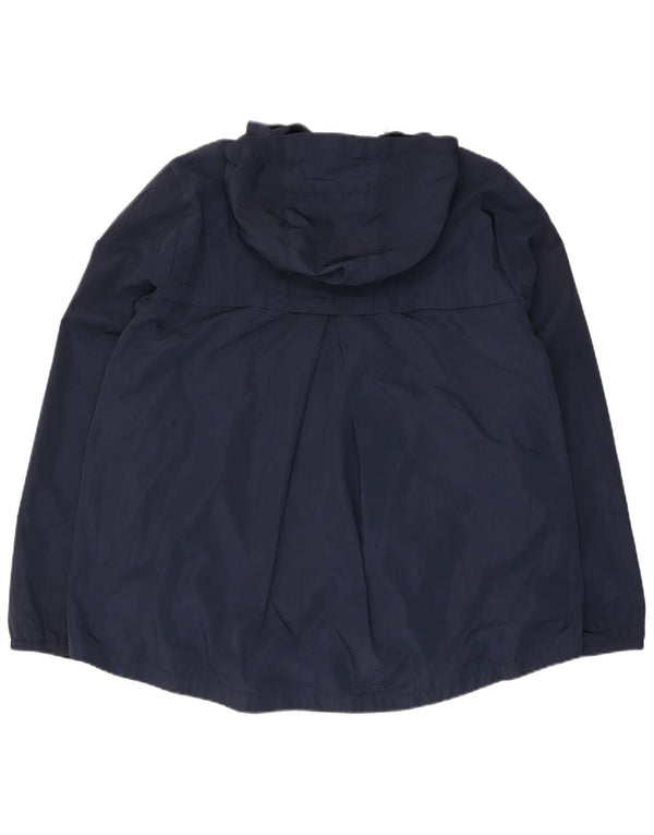 Tommy Hilfiger Damen Kapuzen-Regenjacke UK 16 Large Marineblau Polyester