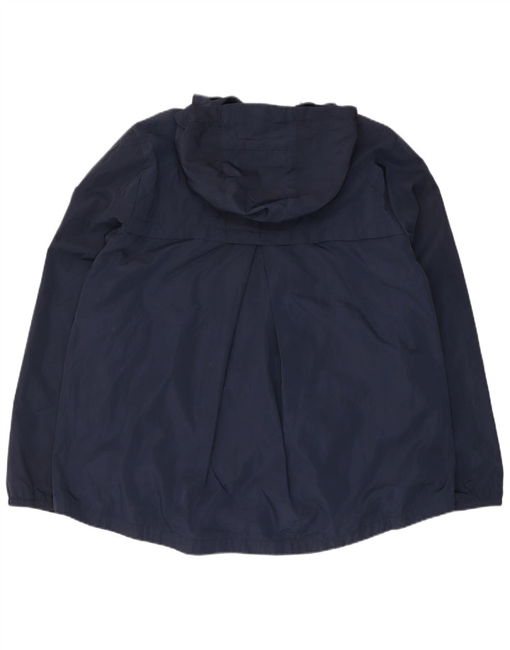 Tommy Hilfiger Damen Kapuzen-Regenjacke UK 16 Large Marineblau Polyester